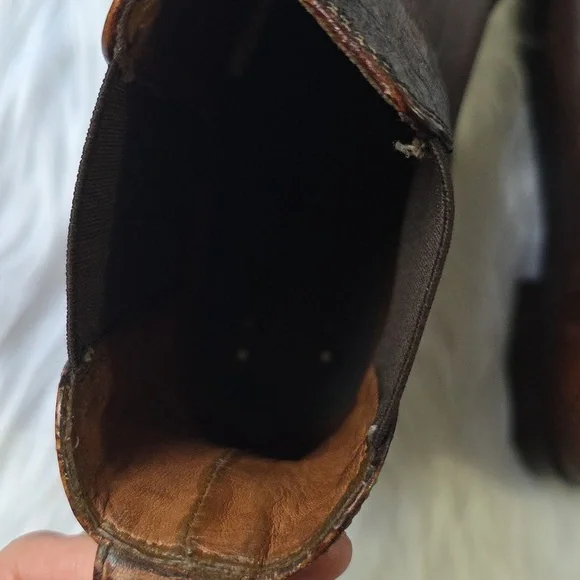 Crocodile Pattern Men's Leather Boots - Picture 8 of 16